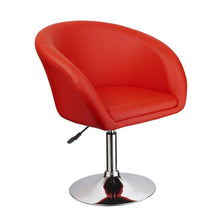 Load image into Gallery viewer, Adjustable Swivel Barrel Chair For Dining Room - Red
