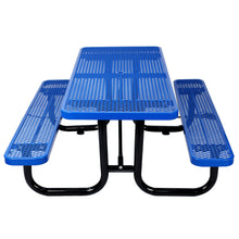 Load image into Gallery viewer, Rectangular Outdoor Steel Picnic Table With Umbrella Pole