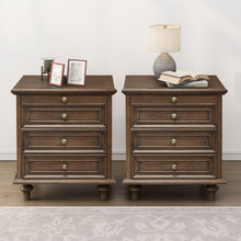 Load image into Gallery viewer, Farmhouse Nightstand With 4 Drawers