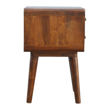 Load image into Gallery viewer, 22" Modern Solid Wood Two Drawer Nightstand - Chestnut