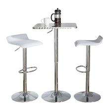 Load image into Gallery viewer, Ale - 3 Piece Bar Set Bistro Square Contemporary Adjustable Oval Footrest