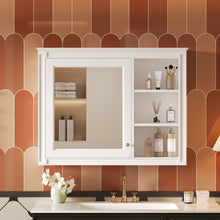 Load image into Gallery viewer, Wall Mounted Medicine Cabinet With Mirror, Adjustable Shelf - White
