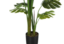 Load image into Gallery viewer, 55" Tall, Artificial Plant, Monstera Tree, Indoor, Faux, Fake, Floor, Greenery, Potted, Real Touch, Decorative - Green / Black