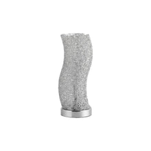 Load image into Gallery viewer, Bedside Table Lamp With Silver Swirl Novelty Shade - Silver