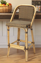 Load image into Gallery viewer, Rattan Counter Height Bar Chair - Brown