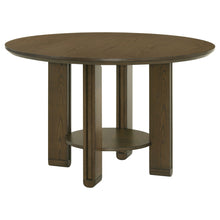 Load image into Gallery viewer, Crispin - 5 Piece Round Dining Table Set With Upholstered Chairs - Brown