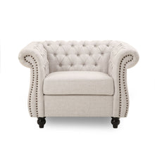 Load image into Gallery viewer, Nexuson - Upholstered Chesterfield Chair With Deep Tufted And Nailhead Trim