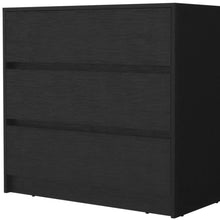 Load image into Gallery viewer, Manufactured Wood Three Drawer No Handles Dresser - Black