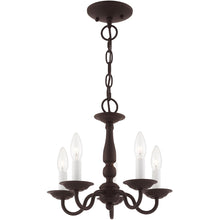 Load image into Gallery viewer, 11" Five Light Dimmable Chandelier With Shades - Bronze