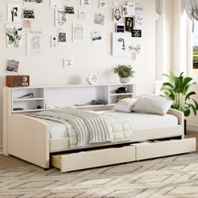 Load image into Gallery viewer, Luxurious Upholstered Platform Bed With Storage Drawers