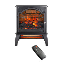 Load image into Gallery viewer, 3D Flame Electric Infrared Quartz Fireplace Stove With Remote Control