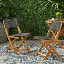Load image into Gallery viewer, Bistro Foldable Chair With Wicker Backrest