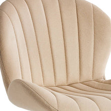Load image into Gallery viewer, Faux Leather Aluminum Swivel Bar Chairs (Set of 2) - Beige / Black