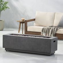 Load image into Gallery viewer, Modern Rectangular Iron Fire Pit 50,000 Btu