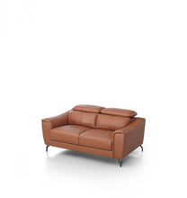 Load image into Gallery viewer, Urban Leather Adjustable Headrest Loveseat - Brown