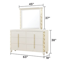 Load image into Gallery viewer, Cinderella - Dresser With LED Accents And 6 Storage Drawers (Mirror Not Included) - Beige