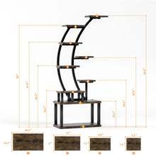 Load image into Gallery viewer, 9 Tiered Indoor Plant Stand With 5 Adjustable Grow Lights