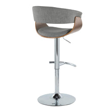 Load image into Gallery viewer, Vintage Mod - Mid Century Modern Adjustable Height Barstool With Swivel With Rounded T Footrest (Set of 2)