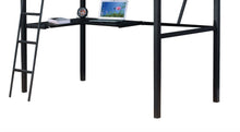 Load image into Gallery viewer, Senon - Twin Loft Bed With Desk - Black / Silver