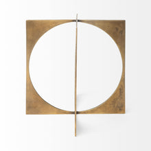 Load image into Gallery viewer, Burnished Circle Square Sculpture (392504) - Gold