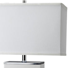 Load image into Gallery viewer, Modern Table Lamp With USB - White And Silver
