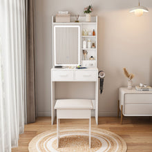 Load image into Gallery viewer, Small Makeup Vanity Desk With Adjustable LED Lights