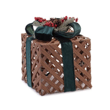 Load image into Gallery viewer, Plastic Decorative Keepsake Box With LED (Set of 3) - Brown / Green