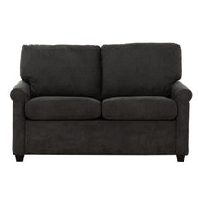 Load image into Gallery viewer, Convertible Twin Sleeper Sofa With USB Ports, 2 Seater Upholstered Loveseat - Dark Gray