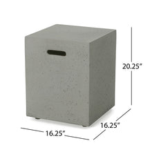 Load image into Gallery viewer, Modern Tank Holder Side Table With Smooth Concrete Surface