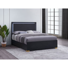 Load image into Gallery viewer, Medici - Eastern King LED Headboard Bed - Black