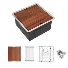 Load image into Gallery viewer, Laundry Workstation Undermount Utility Sink, Deep Single Bowl