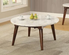 Load image into Gallery viewer, Gasha - Coffee Table - White Marble / Walnut