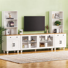 Load image into Gallery viewer, Farmhouse TV Stand With Solid Wood Gourd Shaped Legs For TVs Up To 70"