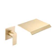 Load image into Gallery viewer, Wall Mount Bathtub Faucet With Waterfall Tub Spout And Single Handle Stainless Steel