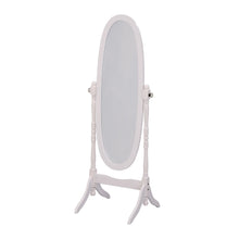 Load image into Gallery viewer, 60" Oval Wood Framed Freestanding Cheval Mirror - White