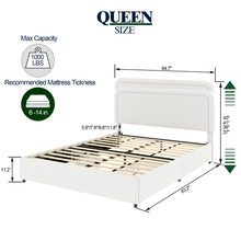 Load image into Gallery viewer, Liv - Patented With Drawers Upholstered Storage Platform Bed