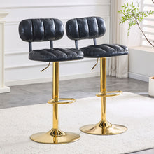 Load image into Gallery viewer, Adjustable Height Bar Stools & Footrest For Kitchen Island (Set of 2)