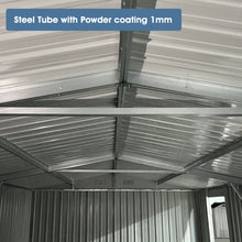 Load image into Gallery viewer, Industrial - 20' x 10' Heavy Duty Metal Garage Shed - Dark Gray