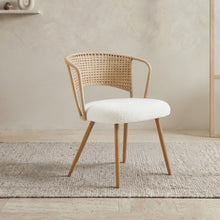 Load image into Gallery viewer, Dining Chairs With Wing Back Design For Kitchen (Set of 2) - Beige / Brown