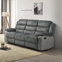 Load image into Gallery viewer, Lesley - Motion Sofa - Gray Corduroy & Velvet