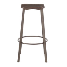 Load image into Gallery viewer, Clara - Industrial Square Barstool (Set of 2) - Espresso