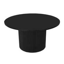Load image into Gallery viewer, 36" Solid Wood Round Pedestal Coffee Table - Black