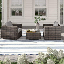 Load image into Gallery viewer, Wicker Seating Group Set With Table And Cushions