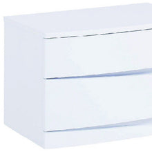 Load image into Gallery viewer, Two Drawers Mirrored Nightstand - White