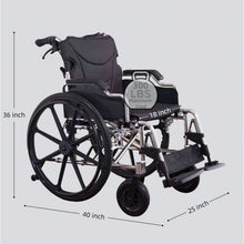 Load image into Gallery viewer, Lightweight Foldable Transport Wheelchair For Adults With Double X Force Support