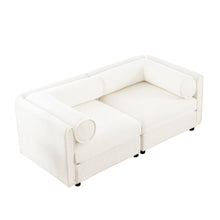 Load image into Gallery viewer, Stylish Sofa With Storage Seat And Cylindrical Backrest