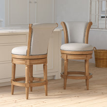 Load image into Gallery viewer, Swivel Barstool With High-Back