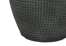Load image into Gallery viewer, Round Table Lamp With Ivory Drum Shade - Black