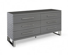 Load image into Gallery viewer, Solid Wood Six Drawer Dresser - Gray