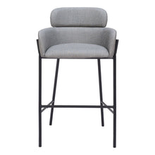 Load image into Gallery viewer, Fabric And Steel Bar Height Bar Chair - Slate Gray And Black